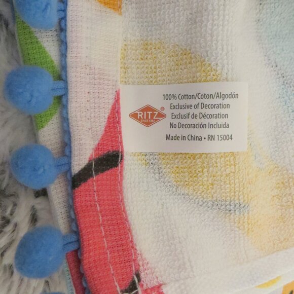 Beach Flip Flops Kitchen Hand Towels Set Of 2 - Picture 6 of 6